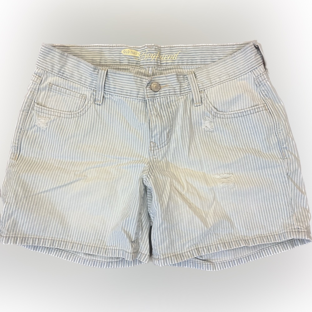 Old Navy 5” Boyfriend Shorts- Stripe- Size 2